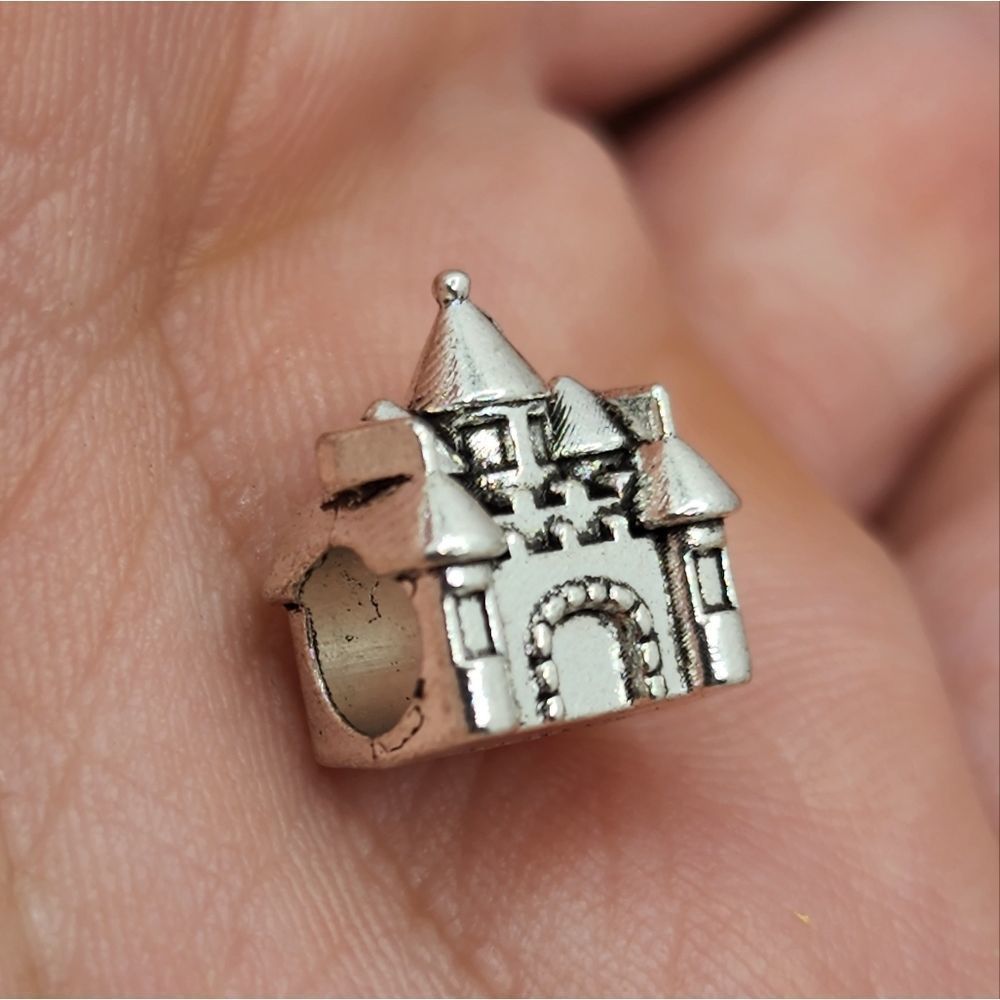 5/$25 ❤️ SILVER DISNEY PRINCESS CASTLE CHARM FOR PANDORA BRACELETS - Picture 4 of 4